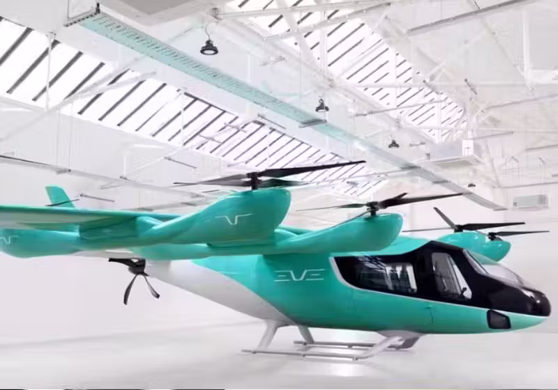 O carro voador da Embraer, apresentado em Paris, é 100 % elétrico, capacidade para 4 pessoas e é mais barato que um helicóptero comum. Foto: divulgação